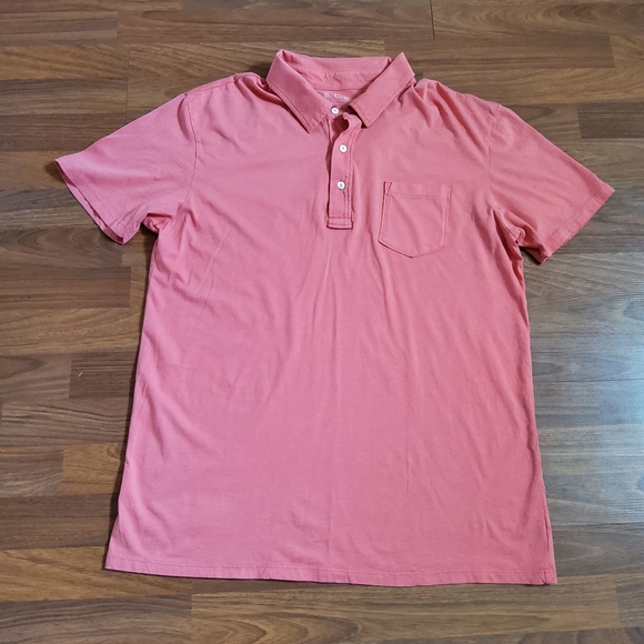Save Khaki Polo Knit Shirt XL Peach New - Picture 1 of 5
